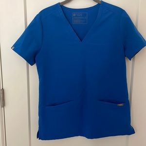 Figs Casma scrub top royal blue